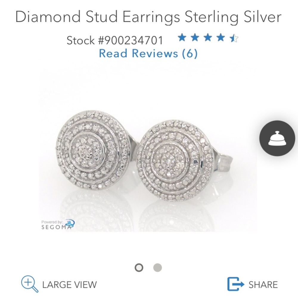 Sterling Silver Diamond Studs!